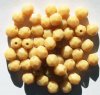 50 6mm Faceted Opaque Ivory Firepolish Beads