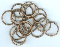 20 25mm Antique Copper Split Rings