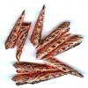 10 28x8mm Bright Copper Filigrae Cones