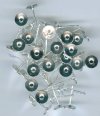 50 6mm Silver Flat Pad Earring Post