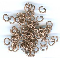 100 6x4mm Antique Copper Oval Jump Rings