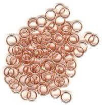 100 7mm Bright Copper Plated Jump Rings