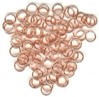 100 9mm Bright Copper Plated Jump Rings