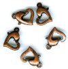 5 9mm Antique Copper Heart Lobster Clasps