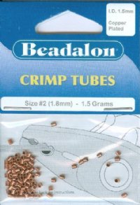  #2 Beadalon Bright Copper Crimp Tubes 1.5 Grams