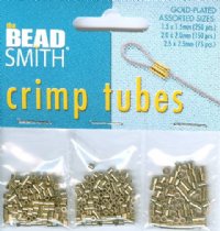 Beadsmith Crimp Tubes Mixed Size Pack - Gold
