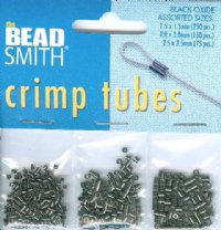 Beadsmith Crimp Tubes Mixed Size Pack - Gunmetal