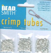 Beadsmith Crimp Tubes Mixed Size Pack - Silver