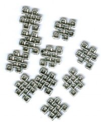 10 12x9mm Antique Silver Flat Endless Knot Link