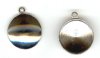 1 14mm Single Loop Rivoli Pendant Setting - Silver