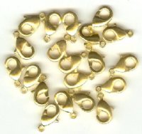 20 12mm Matte Gold Plated Lobster Claw Clasps