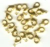 20 12mm Matte Gold Plated Lobster Claw Clasps