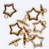 5 17mm Bright Copper Star Toggle Clasps