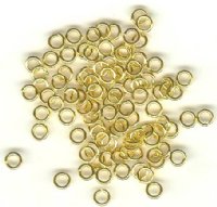 100 3mm Gold Plated Jump Rings