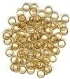 20, 5.5mm Gold Plated Closed Jump Rings