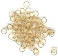 100 6mm Gold Plated Split Rings