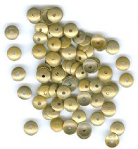 100 4mm Plain Antique Gold Bead Caps