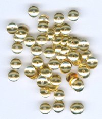 100 4mm Plain Gold Bead Caps