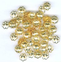 100 3x6mm Gold Daisy Bead Caps