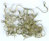 25 Pairs of Antique Gold Flat Fish Hook Earrings