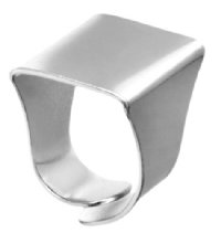 1 20x 18mm Flat Silver Adjustable Finger Ring 