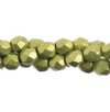 100 3mm Lime Punch Saturated Metallic Faceted Beads 