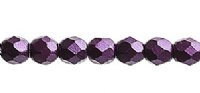 45, 4mm Pastel Pearl Purple Czech Fire Polish Beads