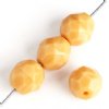 25 8mm Faceted Opaque Camel Beige Firepolish Beads