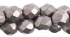 25 8mm Almost Mauve Saturated Metallic Faceted Beads   