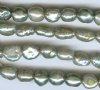 FWP 16inch Strand of 7x5mm Sage Oval Pearls