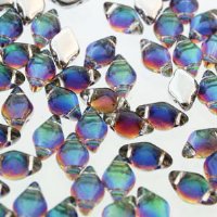 10 Grams of Backlit Petroleum GemDuo Glass Beads