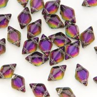10 Grams of Backlit Purple Haze GemDuo Glass Beads