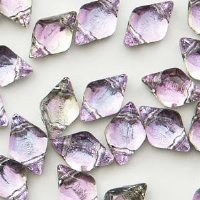 10 Grams of Backlit Pink Mist GemDuo Glass Beads