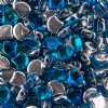 10 Grams 7.5mm Backlit Aquamarine Sfnx Czech Glass Ginko Leaf Beads