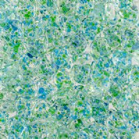 10 Grams 7.5mm Crystal Blue Green Confetti Splash Czech Glass Ginko Leaf Beads