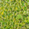 10 Grams 7.5mm Crystal Yellow Green Confetti Splash Czech Glass Ginko Leaf Beads