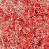 10 Grams 7.5mm Crystal Red Pink Confetti Splash Czech Glass Ginko Leaf Beads