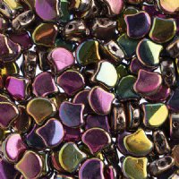 10 Grams 7.5mm Crystal Full Vitex Czech Glass Ginko Leaf Beads