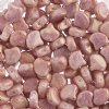 10 Grams 7.5mm White Pink Topaz Lustre Czech Glass Ginko Leaf Beads