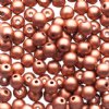 100 4mm Matte Metallic Bright Copper Round Beads