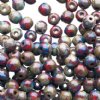 100 4mm Opaque Red Travertine Round Glass Beads