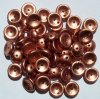 50 4x8mm Metallic Copper Glass Piggy Beads