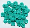 50 4x8mm Opaque Turquoise Glass Piggy Beads