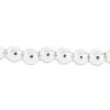 24 Inch Strand of 5mm Bright Silver Round Metalized Glass Beads