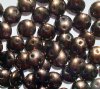 50 6mm Dark Bronze Two Hole Glass Lentil Beads