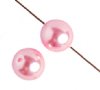 16 inch strand of 6mm Baby Pink Round Glass Pearl Beads