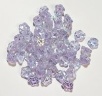 50 7mm Transparent Alexandrite AB Button Flower Beads