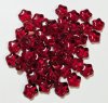 50 8mm Transparent Red Star Beads