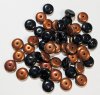 50 3x8mm Black & Copper Sunset Rondelle Beads