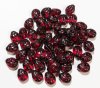 50 9mm Transparent Red Ladybug Glass Beads